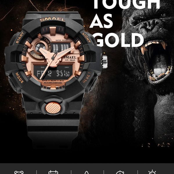 Jam Tangan Digital Smael 1642 Original